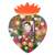 Tin plaque, 'Heart of Frida' - Handcrafted Frida Kahlo Heart Plaque or Photo Frame (image 2a) thumbail