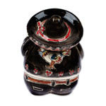 Ceramic bank, 'Mariachi Trumpet' - Mexican Handcrafted Ceramic Mariachi Trumpet Bank