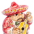 Ceramic bank, 'Red Mariachi Guitar' - Mexican Handcrafted Ceramic Red Mariachi Bank
