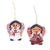 Ceramic ornaments, 'Angel Girls' (pair) - Two Ceramic Little Angel Girl Ornaments from Mexico