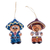 Ceramic ornaments, 'Little Mariachi Boys' (pair) - Two Ceramic Little Mariachi Boy Ornaments from Mexico