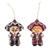 Ceramic ornaments, 'Mariachi Boys' (pair) - Two Ceramic Mariachi Boy Ornaments from Mexico