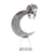 Recycled auto parts sculpture, 'Angel on High' - Handmade Angel and Moon Metal Sculpture thumbail