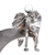 Recycled auto parts sculpture, 'Angel on High' - Handmade Angel and Moon Metal Sculpture (image 2e) thumbail