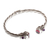 Granat- und Amethyst-Manschettenarmband - Silbernes Manschettenarmband mit Granat und Amethyst