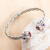 Garnet and amethyst cuff bracelet, 'Light from Within' - Silver Cuff Bracelet with Garnet and Amethyst (image 2b) thumbail