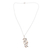 Cultured pearl pendant necklace, 'Blooming Dogwood' - Hand Crafted Cultured Pearl Pendant Necklace