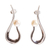 Cultured pearl drop earrings, 'Scoop' - Modern Cultured Pearl Drop Earrings