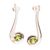 Peridot drop earrings, 'Embrace' - Contemporary Peridot Drop Earrings