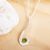 Peridot pendant necklace, 'Embrace' - August Birthstone Pendant Necklace