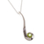 Halskette mit Peridot-Anhänger - Halskette mit Geburtsstein-Anhänger für August