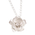 Sterling silver pendant necklace, 'Gardenia Blossom' - Handcrafted Sterling Silver Floral Necklace from Mexico