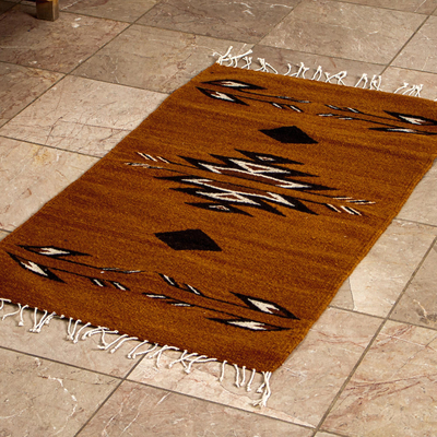 Zapotec wool area rug, 'Spice Diamonds' (2x3) - Hand Woven Zapotec Wool Area Rug (2x3)