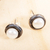Cultured pearl stud earrings, 'Light in the Darkness' - Oxidized Silver Earrings with Cultured Pearls (image 2) thumbail