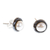Cultured pearl stud earrings, 'Light in the Darkness' - Oxidized Silver Earrings with Cultured Pearls (image 2b) thumbail