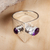 Amethyst cocktail ring, 'Modern Synergy' - Wide Amethyst Cocktail Ring (image 2) thumbail