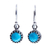 Turquoise dangle earrings, 'Taxco Treasure' - 950 Silver and Turquoise Earrings thumbail