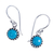 Turquoise dangle earrings, 'Taxco Treasure' - 950 Silver and Turquoise Earrings