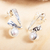 Cultured pearl drop earrings, 'Check' - Drop Earrings with White Cultured Pearls (image 2) thumbail