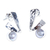 Cultured pearl drop earrings, 'Check' - Drop Earrings with White Cultured Pearls (image 2c) thumbail