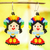 Glass beaded dangle earrings, 'Colorful Maria Doll' - Colorful Beaded Mexican Otomi Maria Doll Earrings (image 2b) thumbail