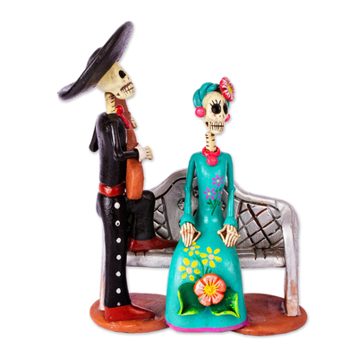 Artisan Crafted Catrin and Catrina Sculpture