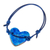 Papier mache pendant bracelet, 'Sea Winds' - Papier Mache Blue Heart Bracelet with Golden Accents