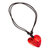 Papier mache pendant necklace, 'My Heart in Yours' - Papier Mache Golden Accent Hand Painted Red Heart Necklace