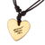 Halskette mit Pappmaché-Anhänger - Handgefertigte beige handbemalte Herzkette aus Pappmaché