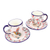 Ceramic cups and saucers, 'Colibri' (pair) - Hand Crafted Ceramic Cups and Saucers (Pair)