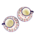 Ceramic cups and saucers, 'Colibri' (pair) - Hand Crafted Ceramic Cups and Saucers (Pair) (image 2c) thumbail