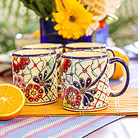 Ceramic mugs, Colors of Mexico (set of 4)