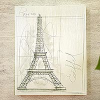 'Monuments of the World: Paris' - Original Eiffel Tower Art from Mexico