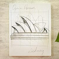 'Monuments of the World: Sydney Opera House' - Original Acrylic and Pencil Artwork of Sydney Opera House
