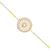 Gold-accented crochet pendant bracelet, 'Aine' - Beaded Pendant Bracelet from Mexico (image 2b) thumbail