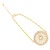 Gold-accented crochet pendant bracelet, 'Aine' - Beaded Pendant Bracelet from Mexico (image 2c) thumbail