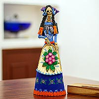 Ceramic sculpture, La Catrina Maria