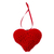 Gehäkeltes Ornament - Leuchtendes rotes gehäkeltes Herzornament