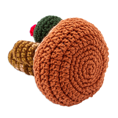 Hand-crocheted decorative accent, 'Succulent Garden' - Hand-crocheted Amigurumi Cactus Accent From Mexico