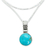 Turquoise pendant necklace, 'Eastern Skies' - 950 Silver Turquoise Pendant Necklace From Mexico (image 2b) thumbail