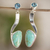 Turquoise and blue topaz drop earrings, 'Western Skies' - Turquoise and Blue Topaz Silver Drop Earrings from Mexico (image 2) thumbail
