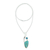 Turquoise and blue topaz pendant necklace, 'Western Skies' - Turquoise and Blue Topaz Silver Pendant Necklace from Mexico (image 2d) thumbail