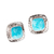 Turquoise stud earrings, 'Zocalo' - Natural Turquoise Stud Earrings (image 2a) thumbail
