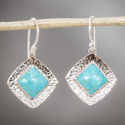 Turquoise dangle earrings, Zocalo