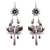 Turquoise chandelier earrings, 'Palomitas' - 925 Sterling Silver And Turquoise Earrings From Mexico