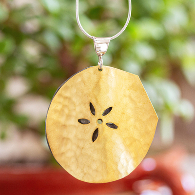 Gold plated pendant necklace, Precious Sand Dollar