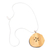 Gold plated pendant necklace, 'Precious Sand Dollar' - Gold Plated Sterling Silver Sand Dollar Pendant Necklace (image 2a) thumbail