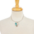Cultured pearl collar necklace, 'Modern Taxco' - Collar Necklace with Cultured Pearl