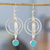 Turquoise dangle earrings, 'Taxco Legacy' - Natural Turquoise Earrings from Mexico thumbail
