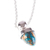 Sterling-Silber-Anhänger-Halskette, 'Erde-Amulett' - Taxco Silber-Anhänger-Halskette mit zusammengesetztem Türkis